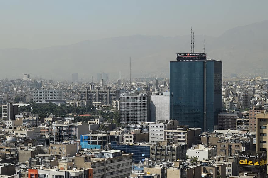 pilsēta, ēkām, pilsētas, Teherāna, pilsētas ainava
