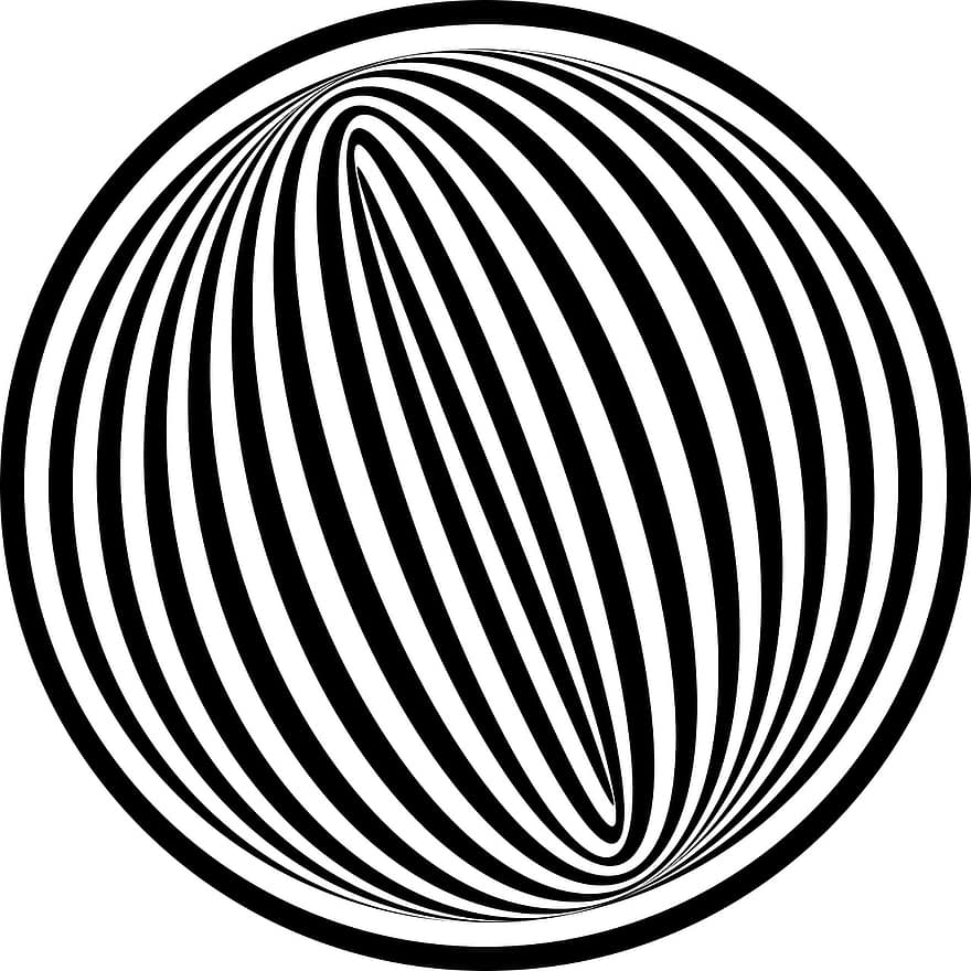 Geometrie, schwarz, Weiß, runden, Kreis, Oval