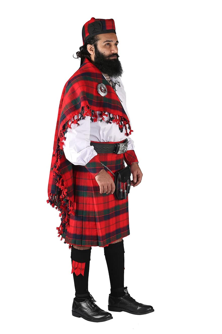 cilvēks, Tartāņu diena, skotu, Nacionālā Tartāna diena, Skotijas Tartāna diena, Tradicionāls skotu apģērbs, Skotu svārki, apģērbs, tradicionālie apģērbi, vīrietis, modeli