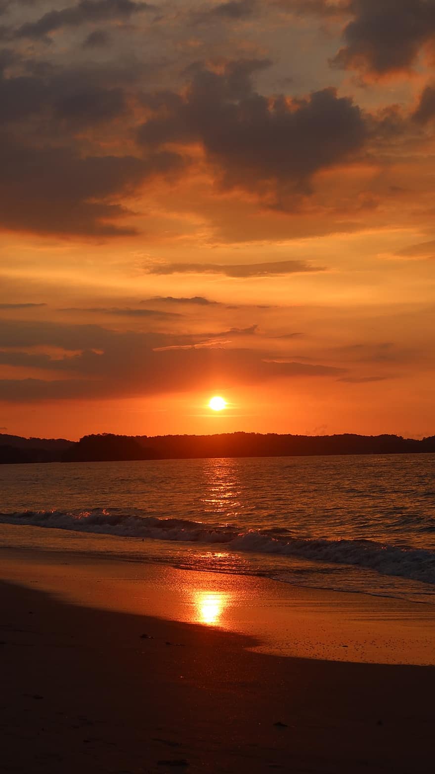 захід сонця, помаранчевий, море