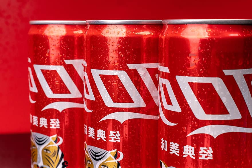 може, напою, Кока-Кола, кола, класичний, відображає, тигр, міхур, рекламувати, пити, сода