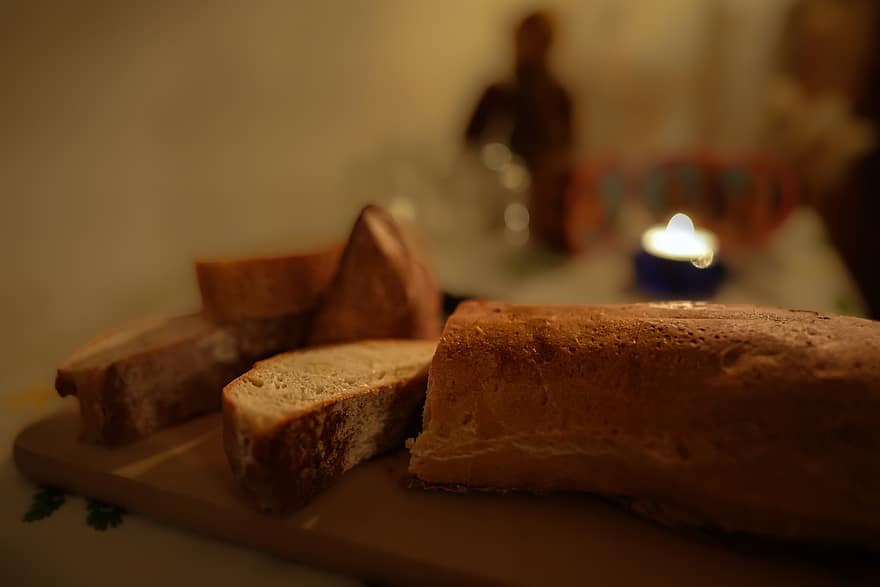 baguette, limpa, måltid, vitt bröd