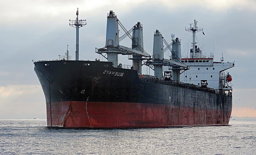 bulk carrier, beholder, nautiske, transportere, logistik, last, damper