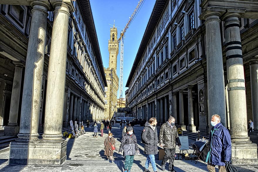 Firenze, építészet, város, Olaszország
