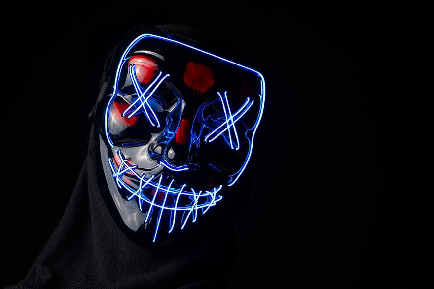 маска, чистка, зловещ, ярък, анонимен, бал с маски, тъмнина