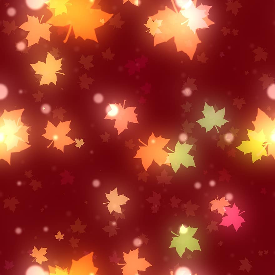 Leaf, Leaves, Bokeh, Background, Scrapbook, Page, Paper, Wallpaper, Decoration, Decorative, Neon