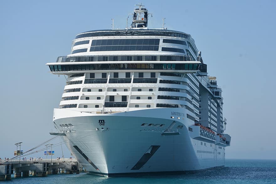 Cruise Ship, Luxury, Vessel, Travel, Tourism, Msc, Virtuosa, Docking, Excursion, nautical vessel, transportation