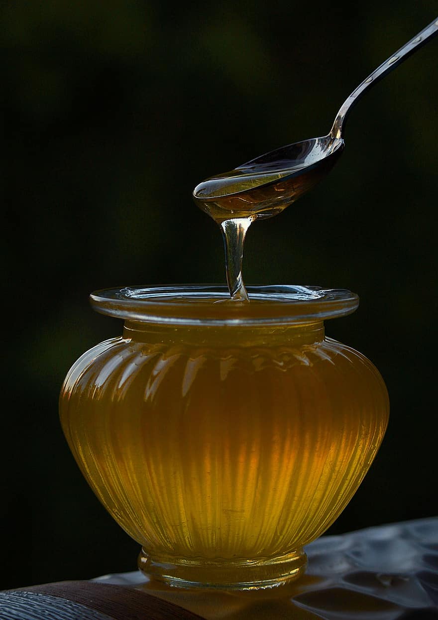 пчелен мед, сладост, сладка, хранене, здрав, захар, десерт, много вкусен, закуска, стъкло