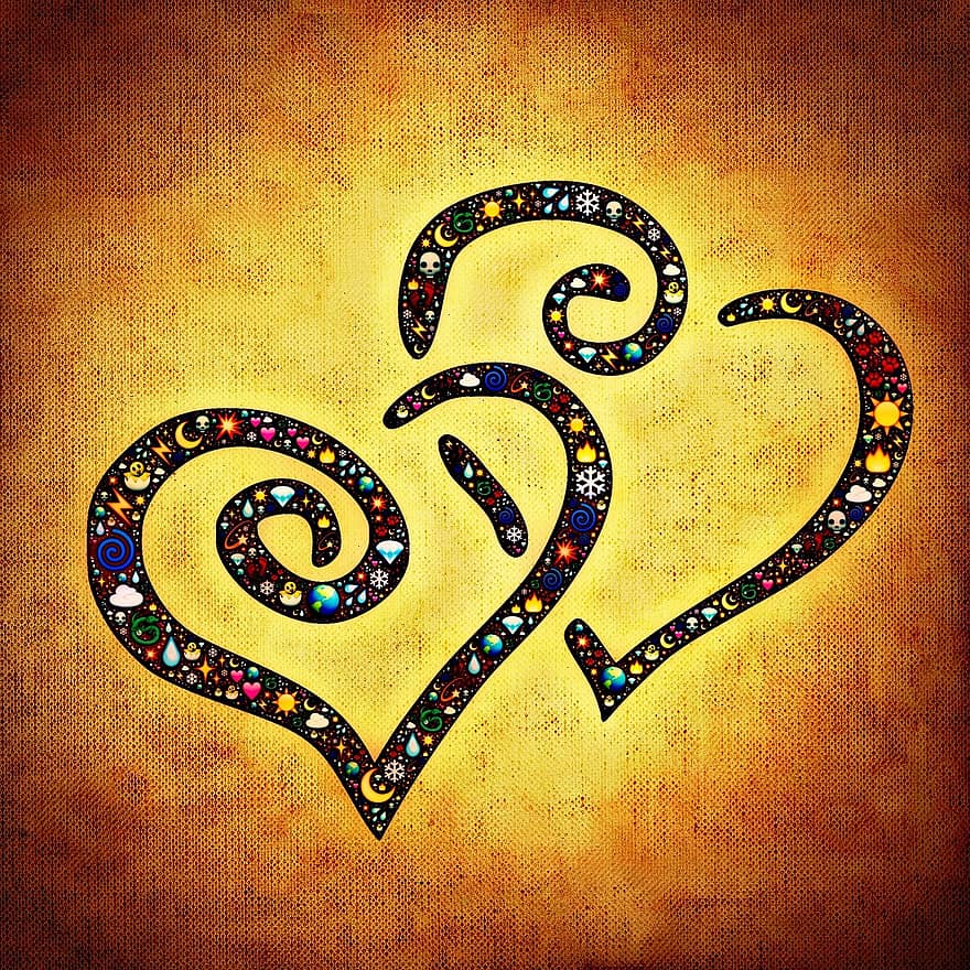 hjerte, Valentinsdag, sammen, kjærlighet