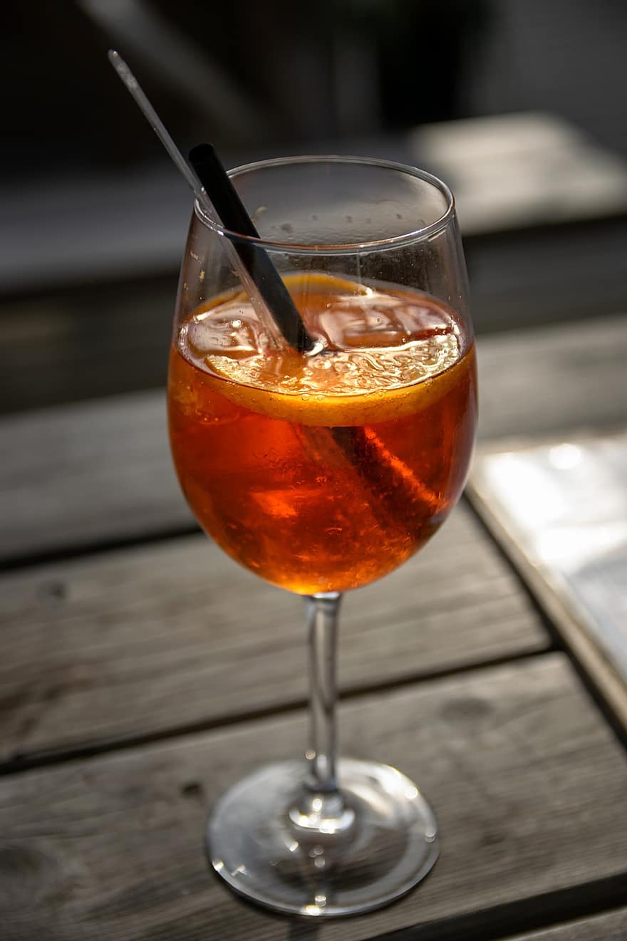 Aperol, Alcohol, Cocktail, Aperitif, Drink, Glass, Refreshment, Alcoholic, Ice