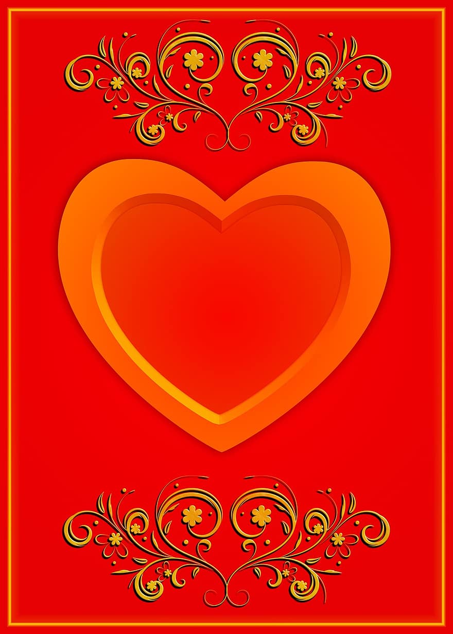 kortelę, dizainas, tekstūra, fonas, širdis, raudona, Valentino, Fono širdis