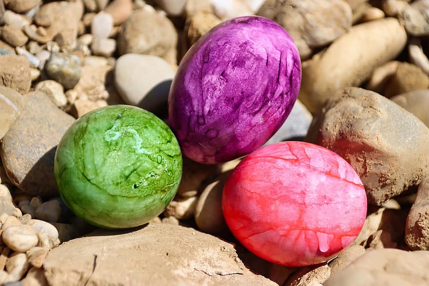 Пасха, пасхальные яйца, яйца, многоцветный, Красить, цветной, охота на яйца, крупный план, разноцветный, летом, фоны