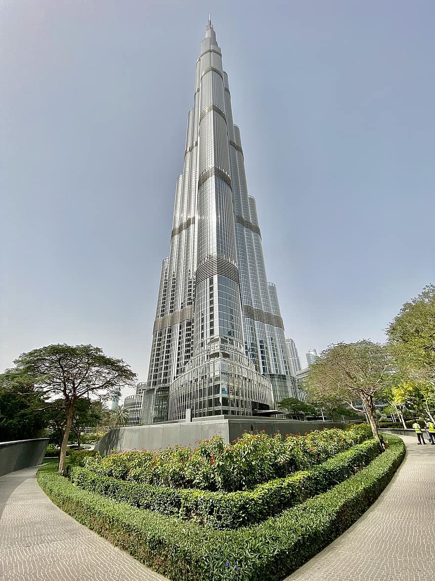 Burj Khalifa, pencakar langit, kota, dubai, Uni Emirat Arab, tengara, bangunan, urban, Arsitektur