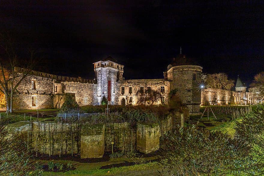 Andernach, by, Rheinland-Pfalz, slot ruiner, Tyskland, nat, historisk, arkitektur, bygning, milepæl