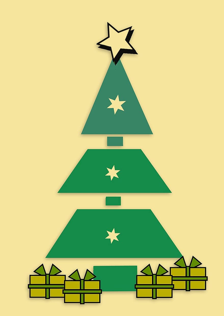 fyrretræ, juletræ, jul, stjerne, juletid, advent, julemotiv, gaver, julehilsen, juleaften