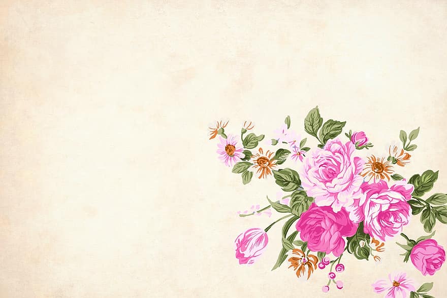 bloem, bloemen, achtergrond, grens, tuinframe, wijnoogst, kaart, kunst, huwelijk, ontwerp, handgemaakt