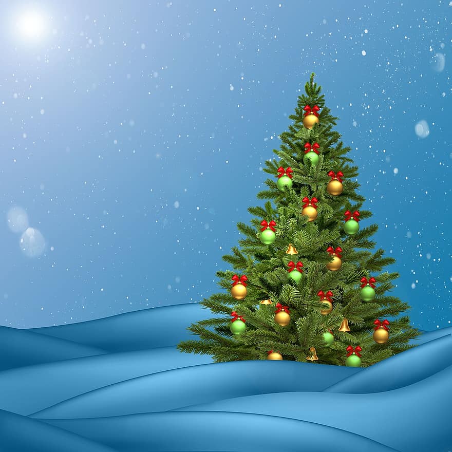 Natale, albero di natale, decorazione