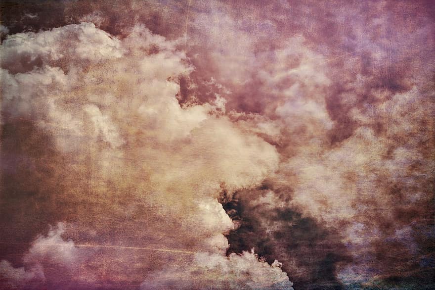 tło, tekstura, chmury, niebo, projekt, warstwa
