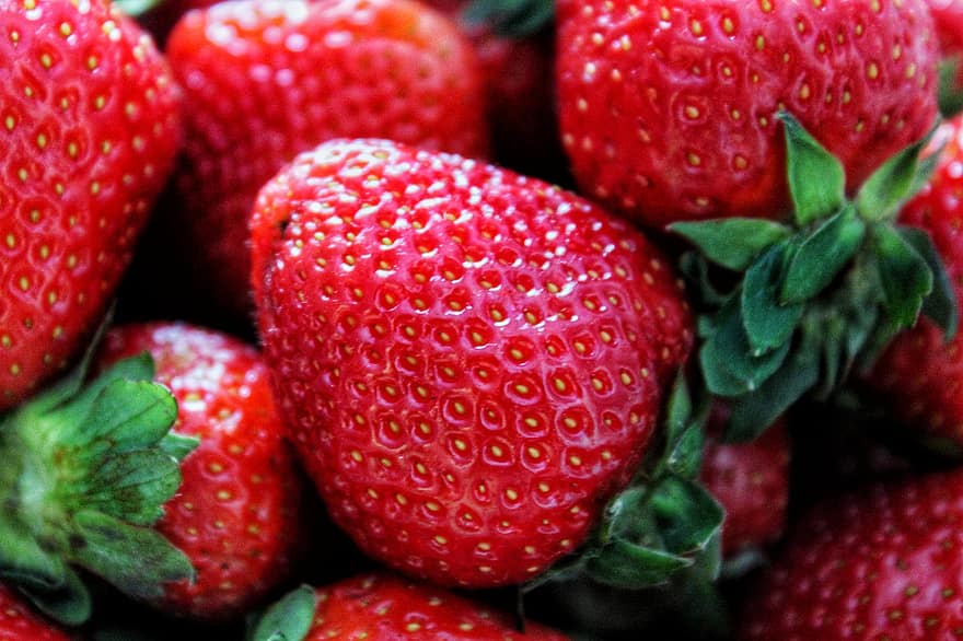 Strawberries, Fruits, Ripe Strawberries, Snack, Fresh Strawberries, strawberry, fruit, freshness, food, close-up, ripe