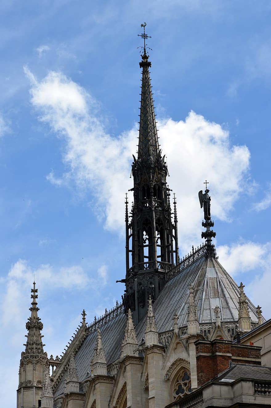 bâtiment, monument, chapelle, la tour, toit, architecture, ville, patrimoine, religion, Paris, France
