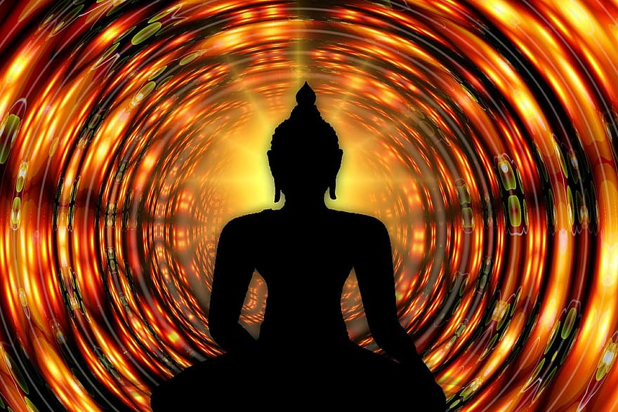 йога, Буда, вълна, божество, шива, концентричен, вълни кръгове, вода, кръг, пръстени, отдих