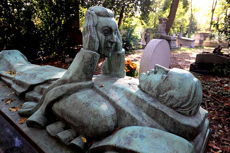 फ्रेंकोइस डी ला चेज़ की मूर्ति, कब्रिस्तान, अंतिम संस्कार स्मारक, कब्रस्तान, अंतिम संस्कार की मूर्ति, पेरिस