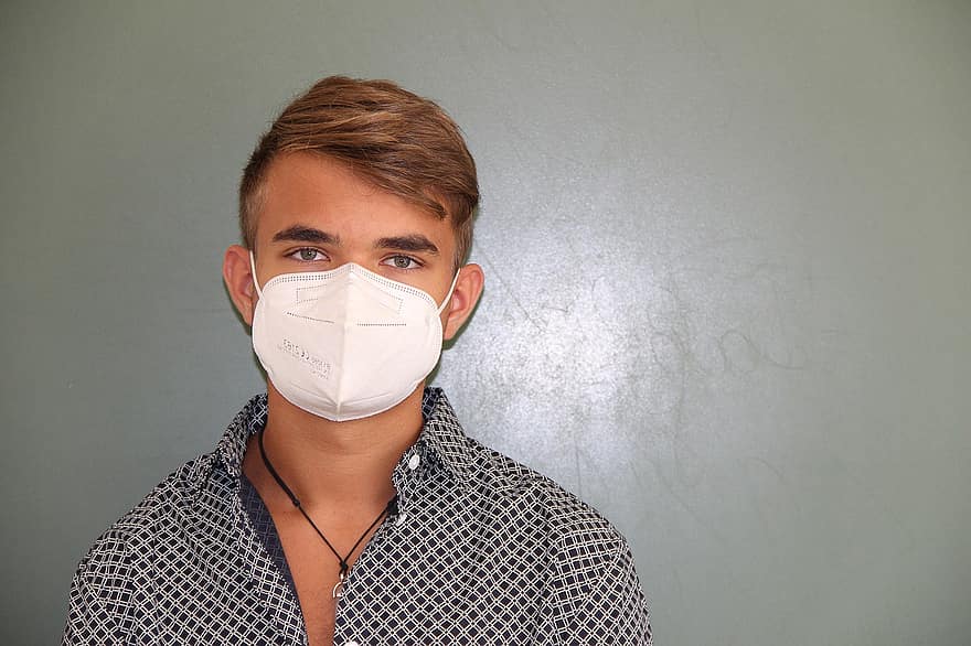 남자, 안면 마스크, 세계적 유행병, 코로나 19, 코로나 바이러스