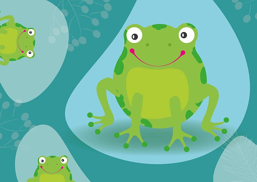 Frog, Cute, Animal, Figure, Funny, Kermit, Green, Cartoon, Amphibian, Cheerful, Smile