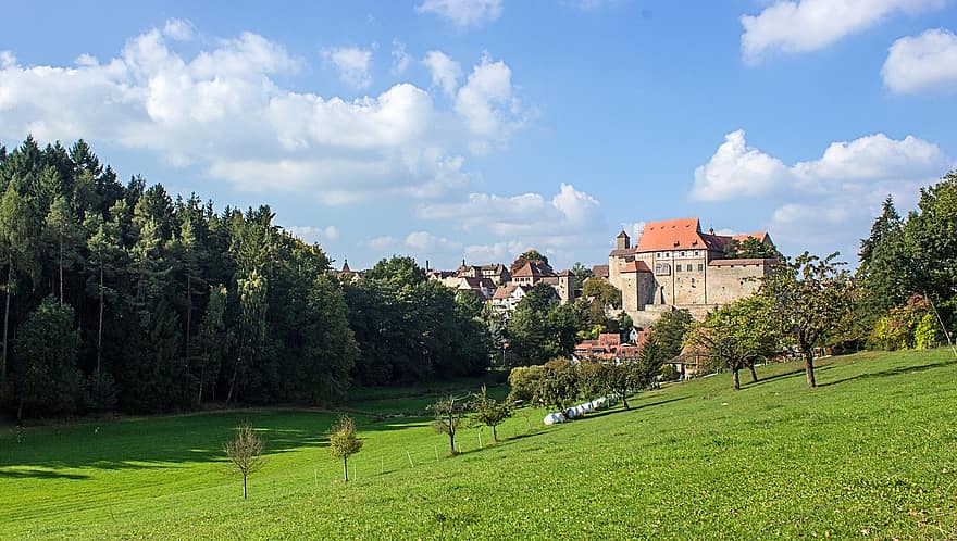 Burg kastély, Cadolzburg, Németország, Közép-Frankónia