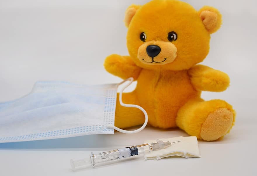 Teddy Bear, Pediatric Vaccination, Flu Vaccination, Flu, Injection, Vaccination, Healthcare, Vaccinate Children, Pension, Teddy, Mask