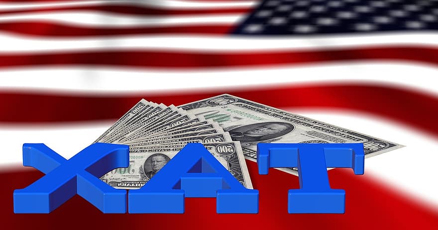impostos, bandeira, EUA, América, dólar, dinheiro, receita, Estado, ao controle