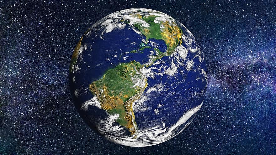 globus, verden, jorden, planet, jordkloden, blå, sfære, ocean, Amerika, blå kloden