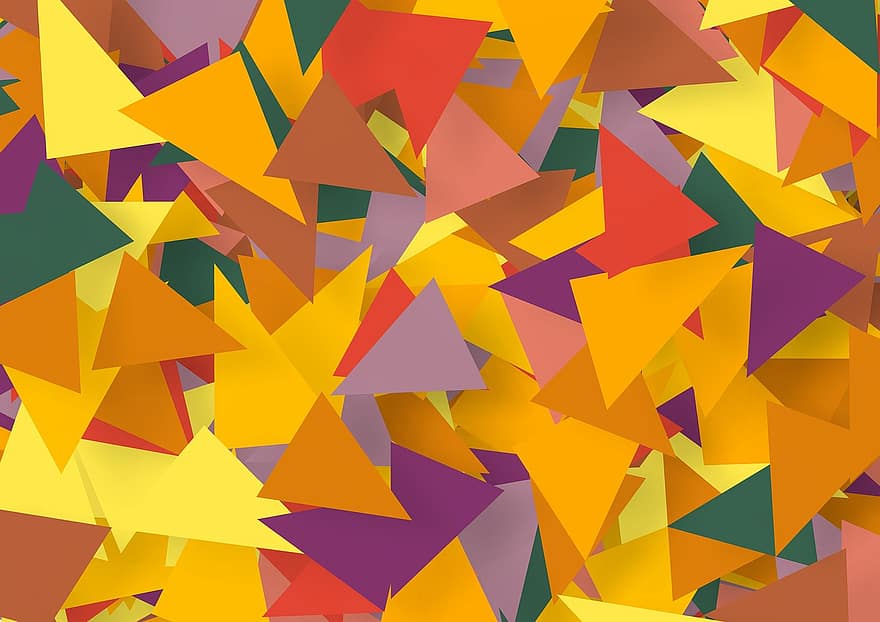 Share, Color, Many, Colorful, Triangles, Green, Abstract, Background, Pattern, Structure