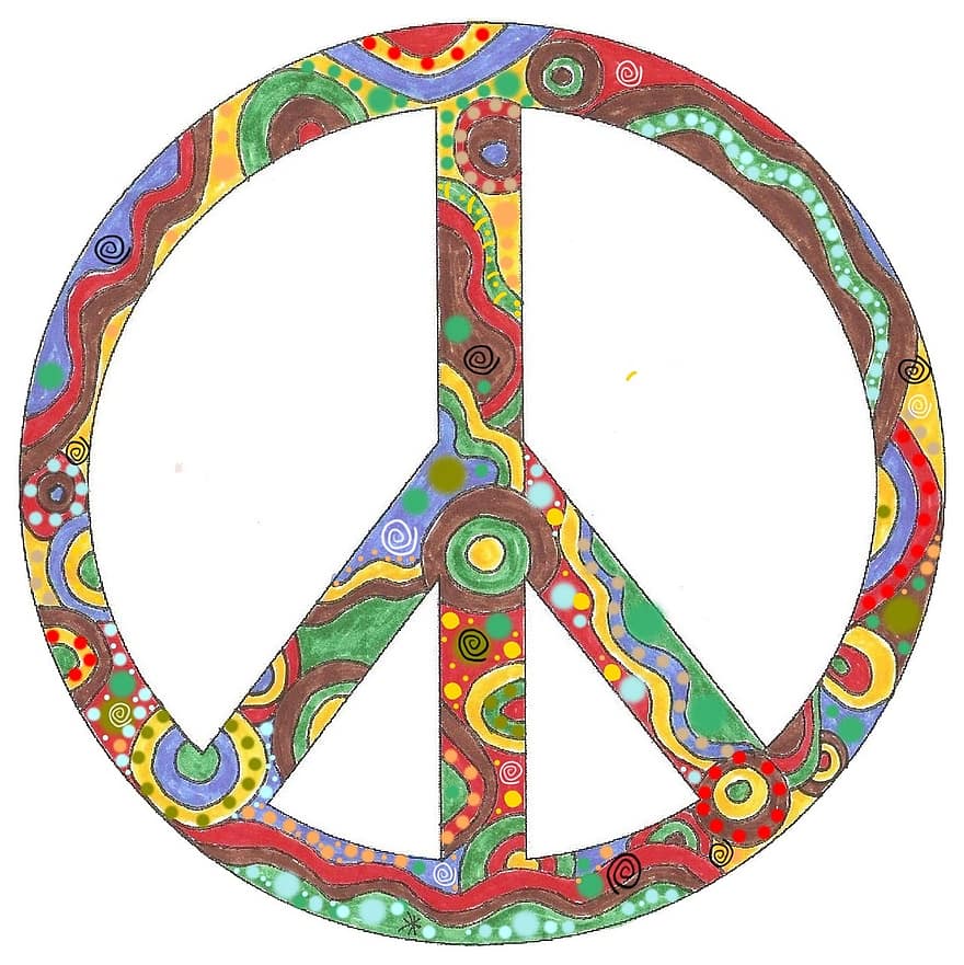 มีสีสัน, ความสงบ, หวัง, ความสามัคคี, ชุมชน, การร่วมกัน, ความหลากหลาย, เป็นมนุษย์, รักความสงบ