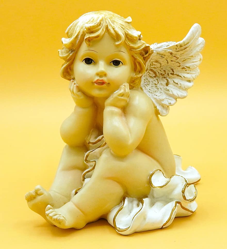 escultura de anjo, estatueta de anjo, decoração de anjo, estátua de querubim, religião, escultura, pequeno, fofa, cristandade, brinquedo, estátua