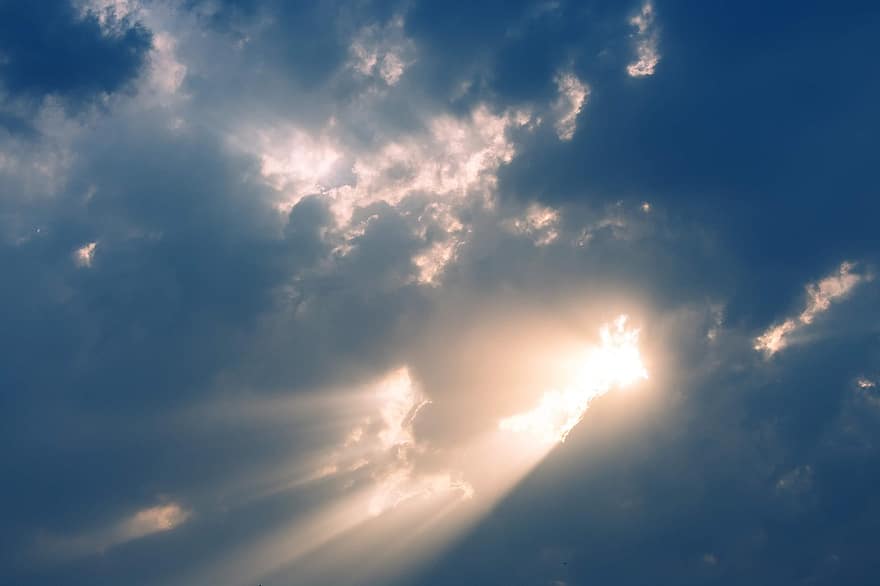 클라우드 스케이프, 구름, 하늘, 암운, 흐린 하늘, 일사량, 햇빛, 적운, 일