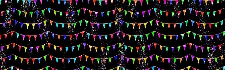 Banner, Header, Party, Bunting