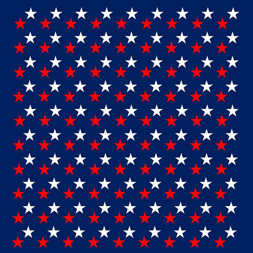 Patriotic, Red, White, Blue, Stars, Usa, America, July, 4th, Fourth, Stars And Stripes