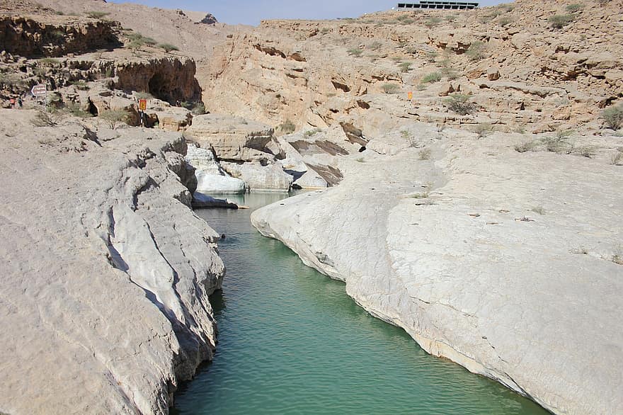 wadi, aigua, riu, desert, a l'aire lliure, viatjar, paisatge, rock, muntanya, penya-segat, estiu