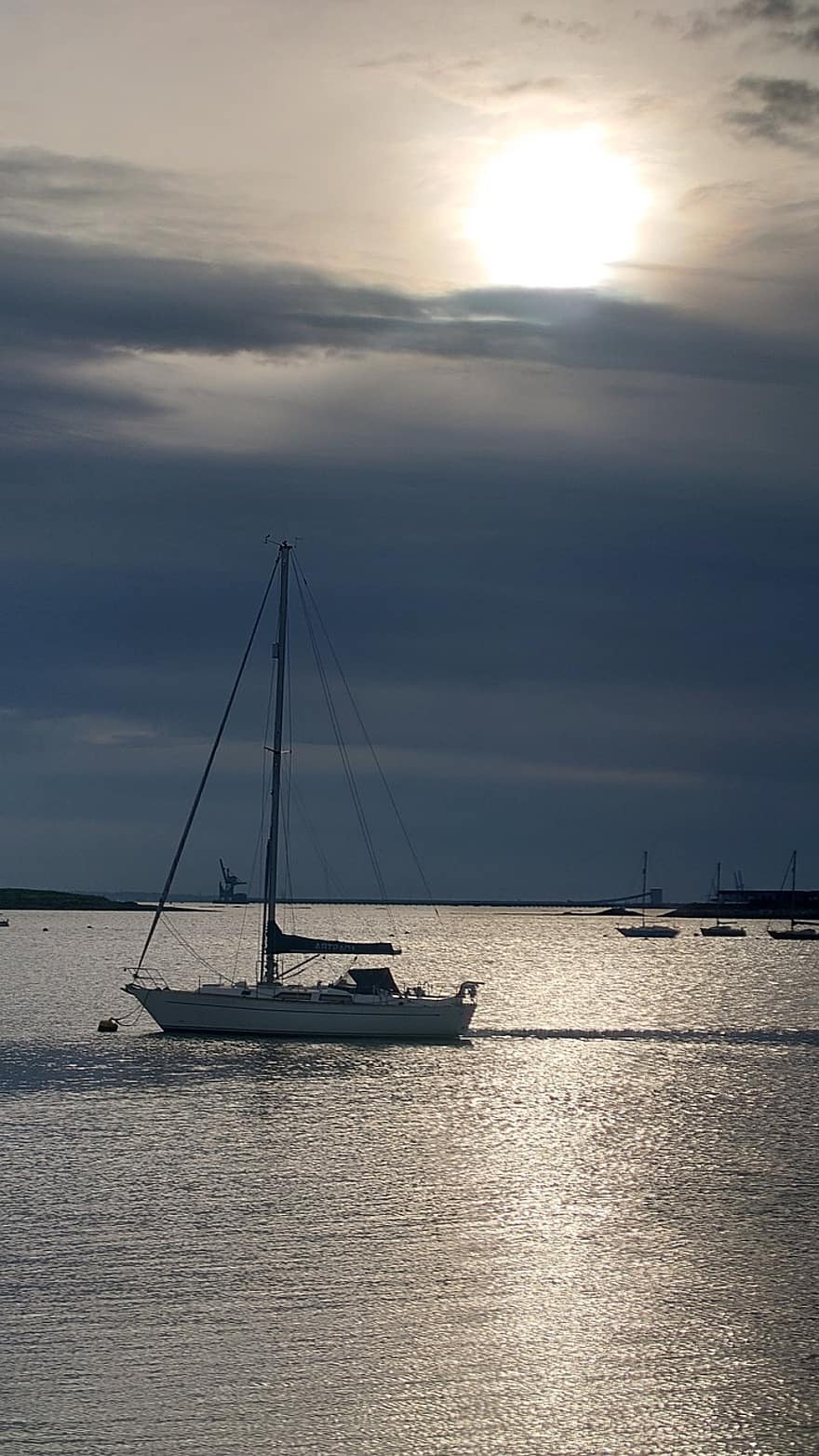 zonsopkomst, natuur, rivier-, landschap, St Mary's Island, boot, water, hemel, nautisch schip, zeilboot, jacht