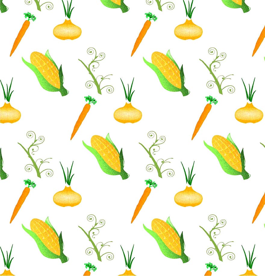Model, Vegetables, Funny, Back Plan, Pattern, Colorful, Orange, Yellow, Carrots, Onion, Goal