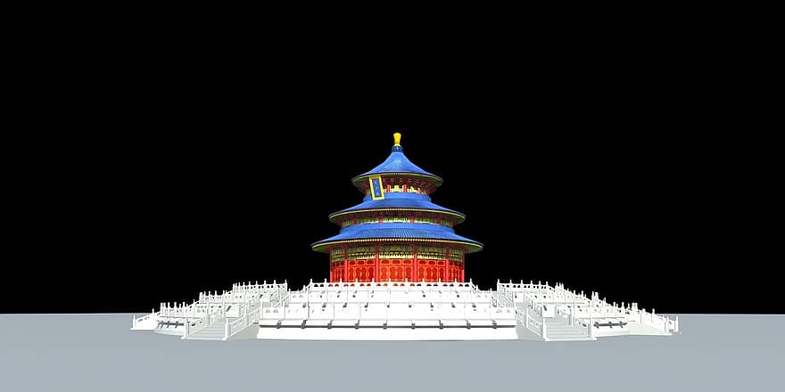 himmel, tempel, Kina, arkitektur, bygning, kirke, steder af interesse, historisk, turister, attraktion, milepæl