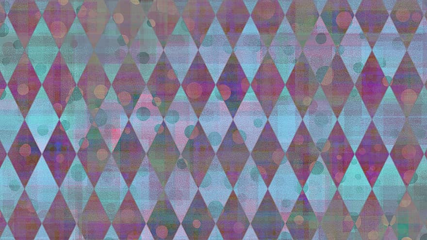 Rhombus, Pattern, Background, Dots, Circles, Rhomboid, Psychedelic, Surreal, Checkered, Crystal, Diamond