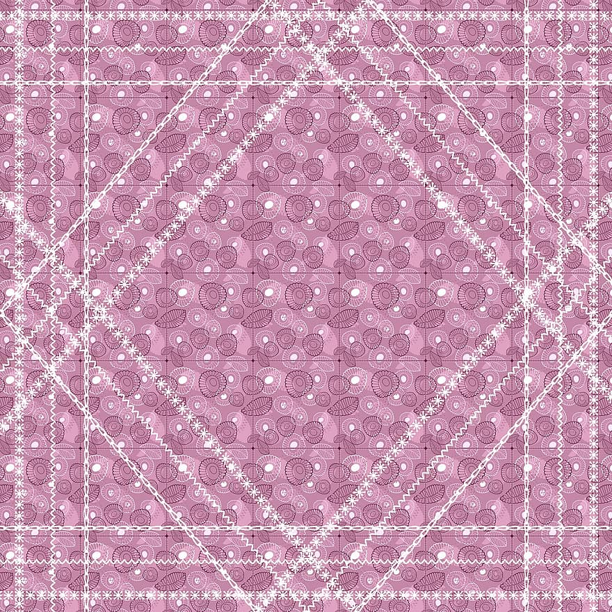 Quilt Background, Stitches, Red, Pink, Quilting, Lace, Embroidery, Pattern, Handmade, Quilt, Scrapbook