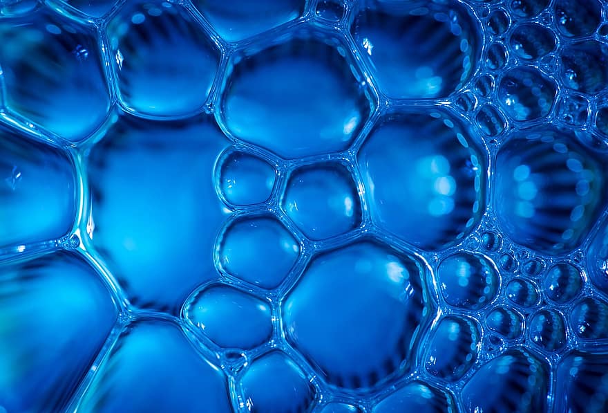 Bubble, Bubbles, Blue, Background, Structure, Wallpapper, Water