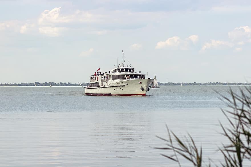 järvi, laiva, matkustaa, Balaton-järvi, matka, purjehdus, vesijetit, kuljetus