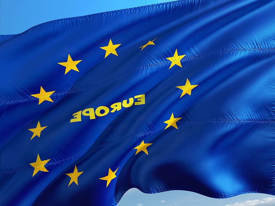 Международный, флаг, Евросоюз, Европа