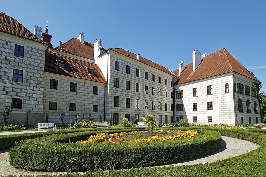 kota, perjalanan, pariwisata, Republik Ceko, dibangun di, třeboň, Kastil Wittingau, Teboň Chateau, Kastil, historis, bangunan