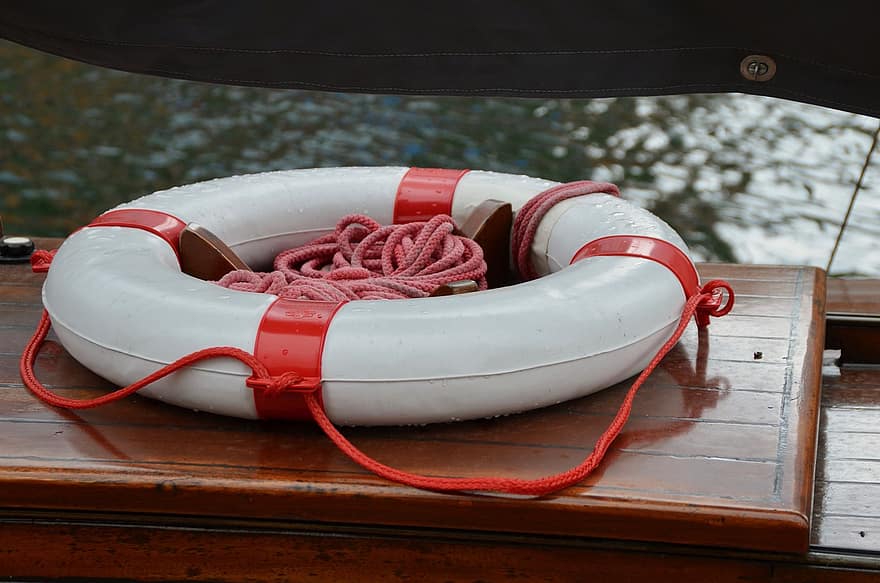 cinturón salvavidas, bote, náutico, agua, rescate, enviar, seguridad, emergencia, Puerto, mar, Envío