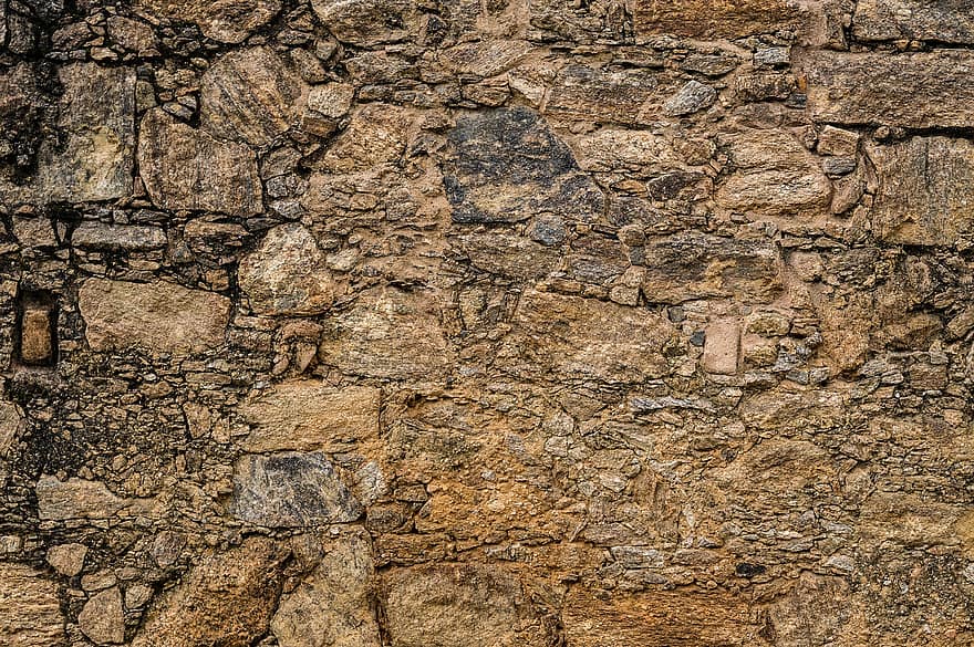 Kamienna ściana, tekstura, Ściana, skała, kamień, wzór, szorstki, budynek